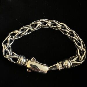 Macy's Silver Men's Braided Bracelet